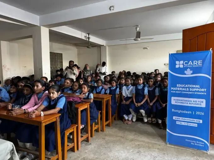 Students in a classroom at a CBB-supported school