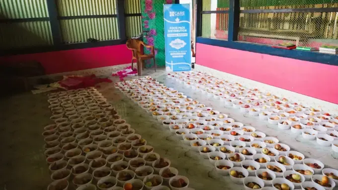 CBB Ramadan food packs laid out for families