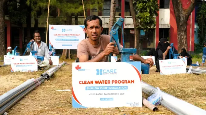 A CBB Clean Water Program installation in the field