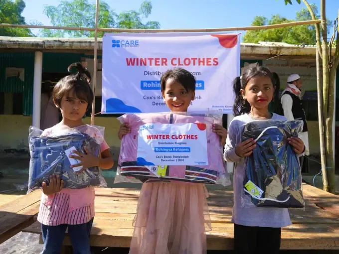 A girl with a CBB winter clothes pack