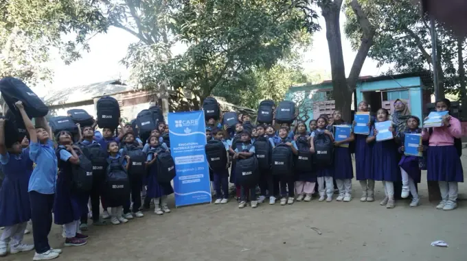 A large group of students at a CBB school event