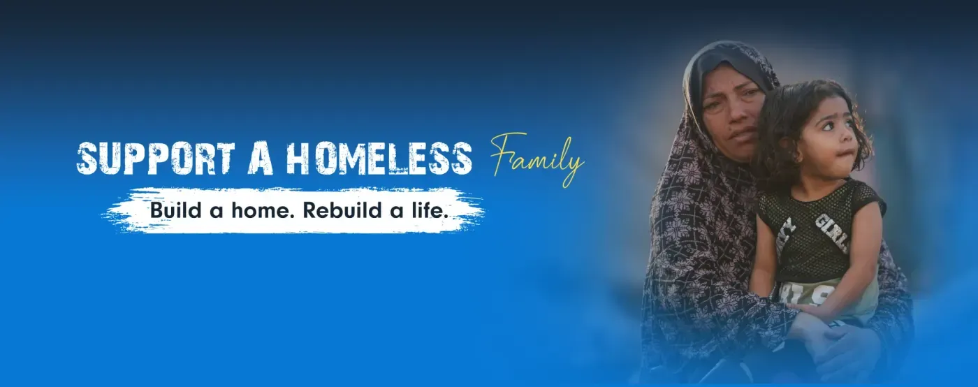Newly built homes for families who had lost everything
